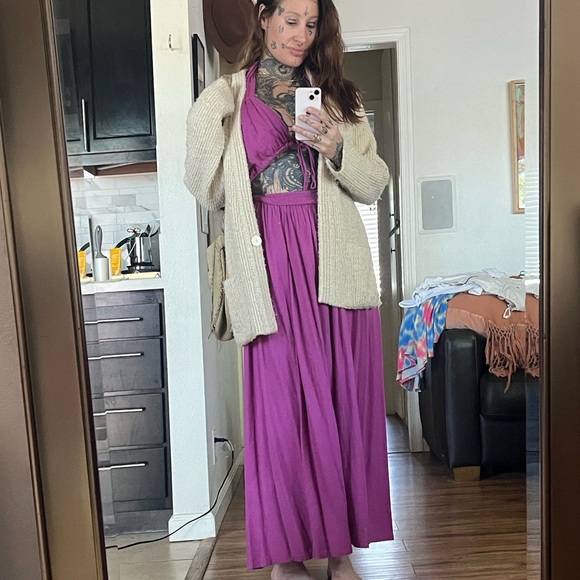 Vintage Adele Joyce Knit Sweater M Grannycore Cottage Cream Ivory Long Fit - Picture 2 of 12